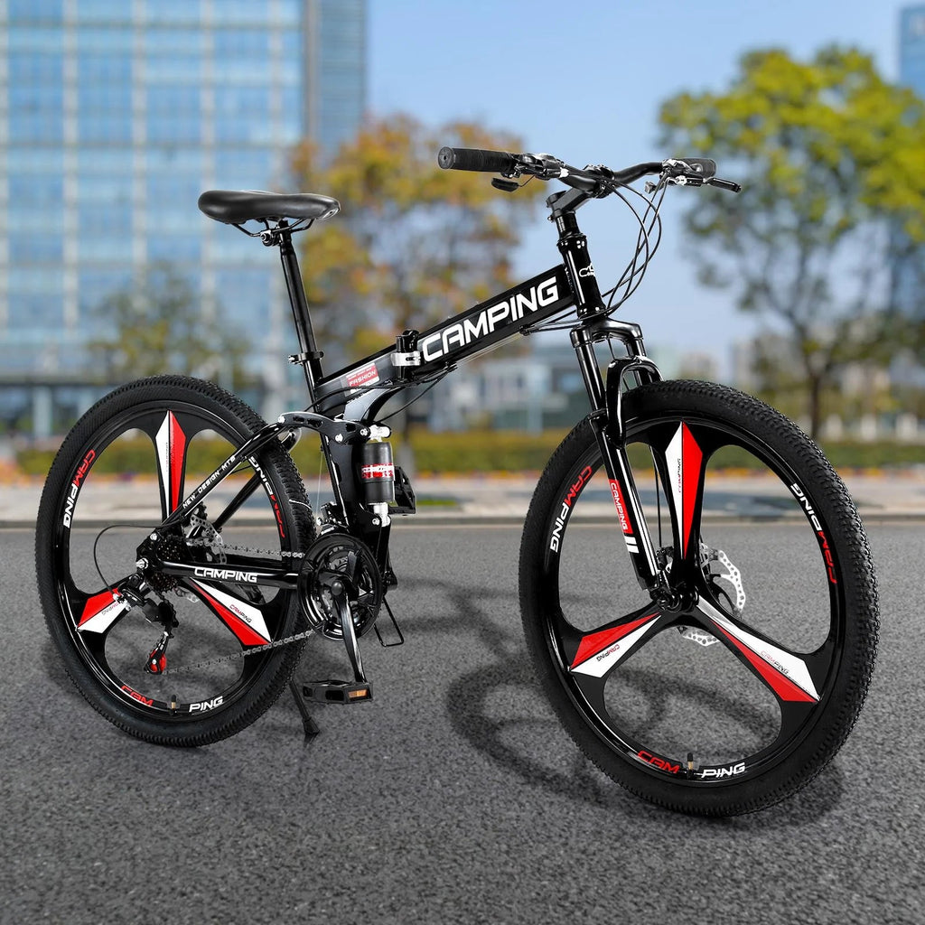 Zimtown Folding Mountain Bike, 26 inch Shimano 21 Speed MTB