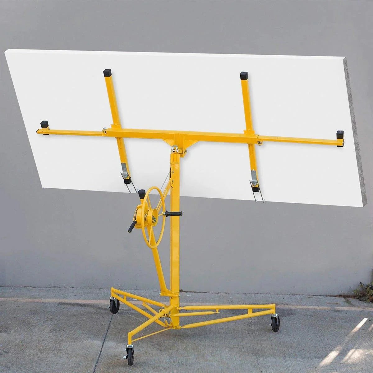 Stark USA Drywall Lift 11-ft Yellow Rolling Panel Hoist - 65044