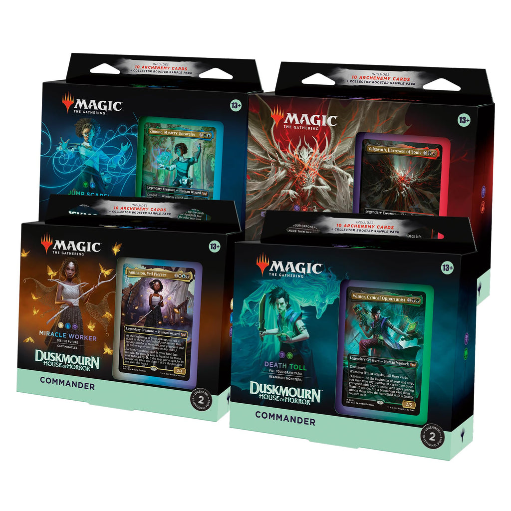 Magic: The Gathering Duskmourn Commander Deck - House of Horror, 100-Card Set with Foil Legends & Archenemy Schemes