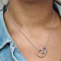Pandora Signature Two tone Intertwined Circles Necklace
