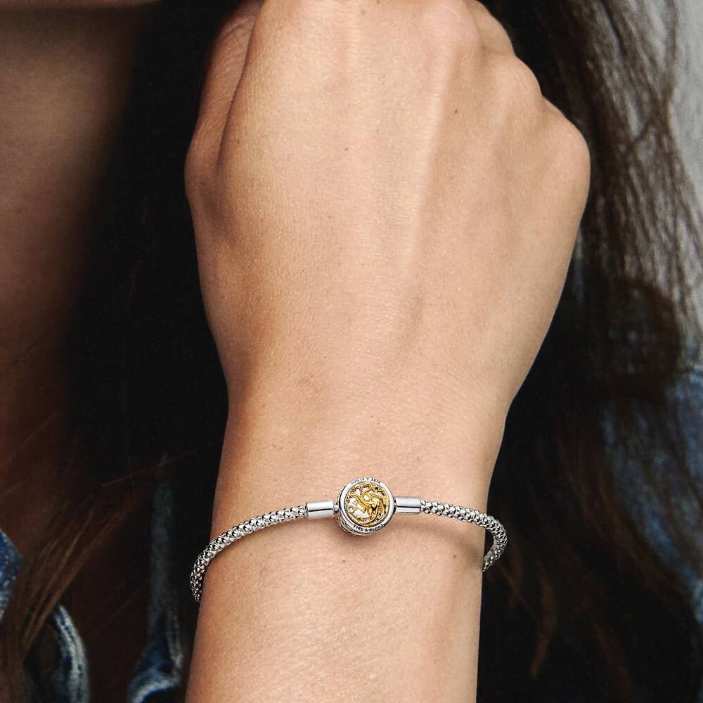 FINAL SALE - Game of Thrones House Sigil Clasp Pandora Moments Studded Chain Bracelet