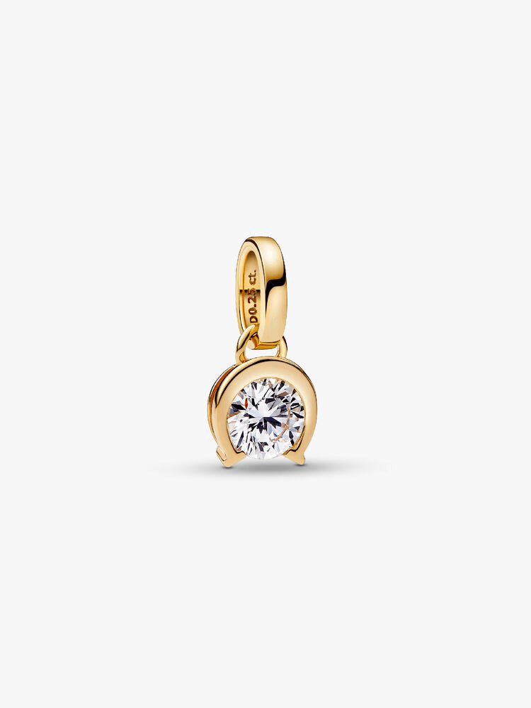 Pandora Talisman 14k Gold Lab-grown Diamond Horseshoe Pendant