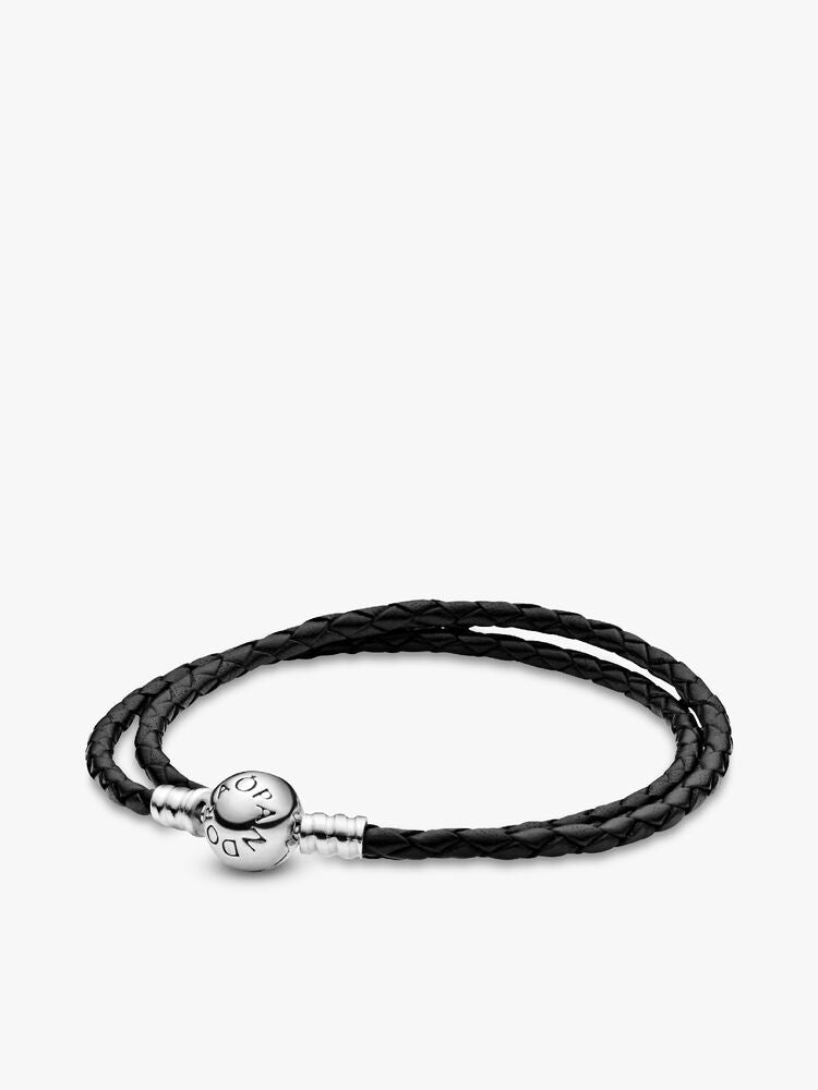 Metallic Puffy Heart Charm Bracelet Set