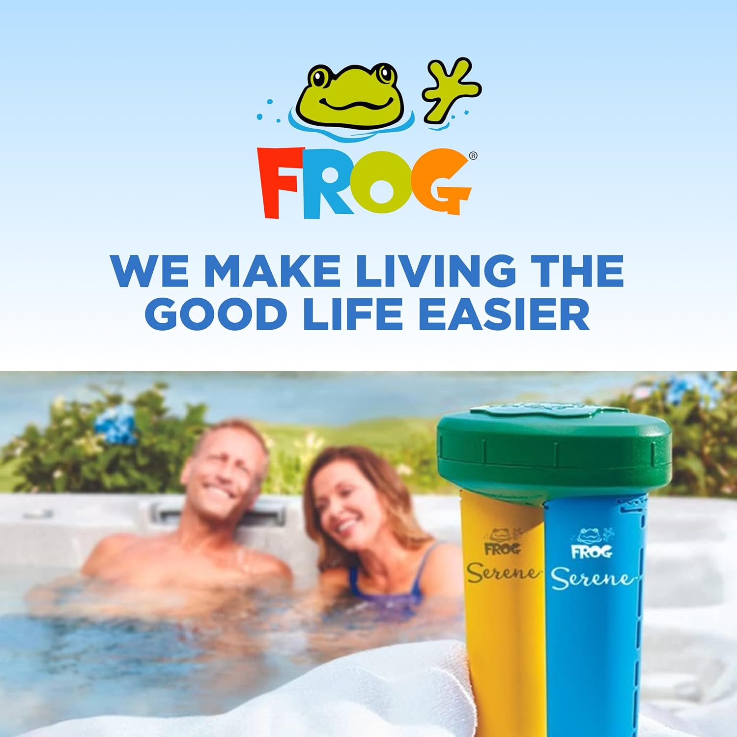 FROG Serene Mineral Replacement Cartridges for Hot Tubs - 2 Pack - Bromine & Mineral System for 600 Gallon Spas
