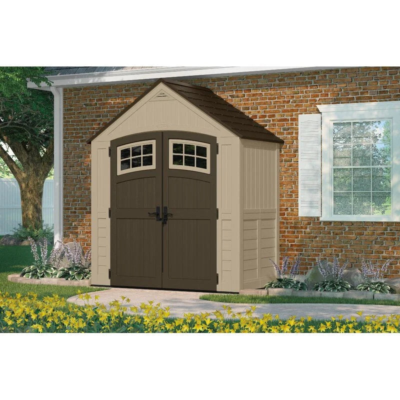 Sutton Outdoor Plastic Storage Shed 7 ft 5 in W x 4 ft D