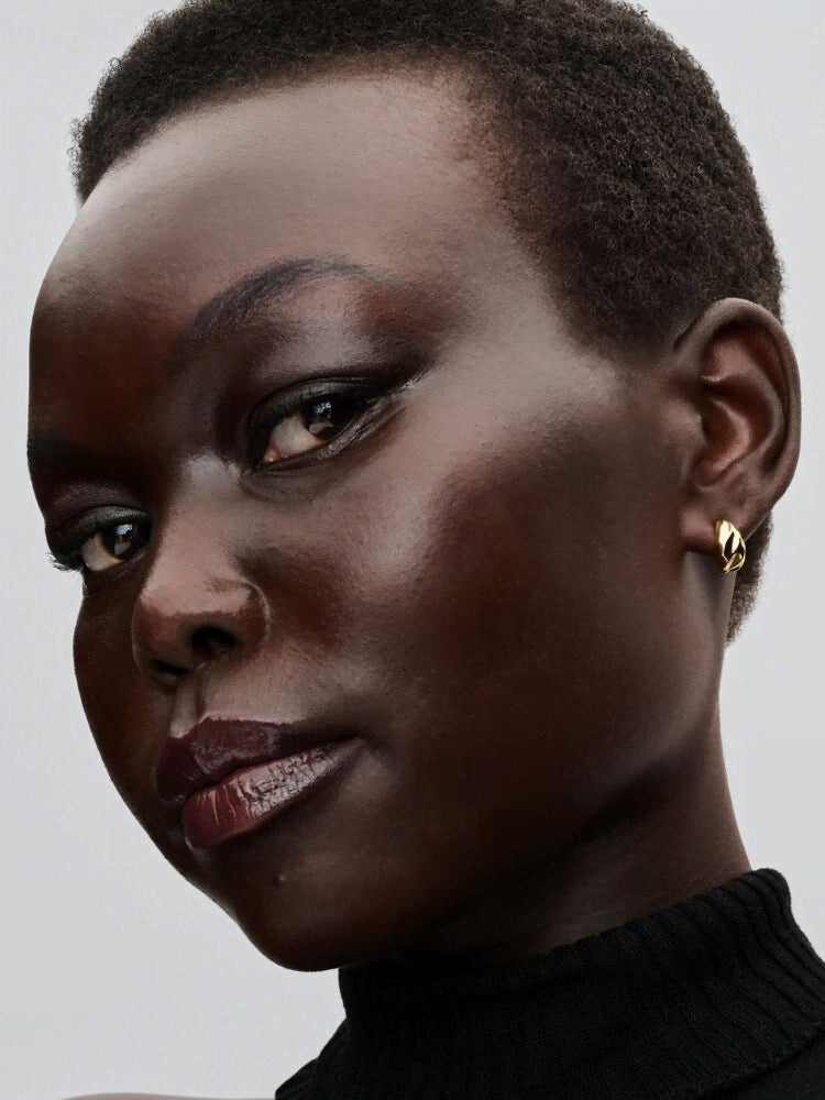 Rippled Open Hoop Earrings
