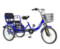 WEIMMIN Adult Folding Tricycle, 20 inch, 7 Speed, Star Strip Blue