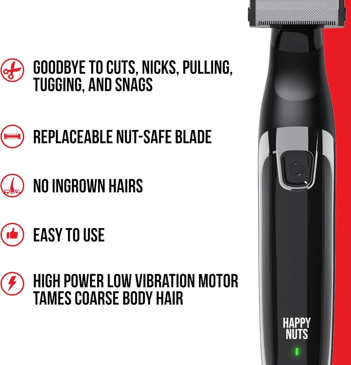 Men's Rechargeable Waterproof Cordless Body Hair Trimmer