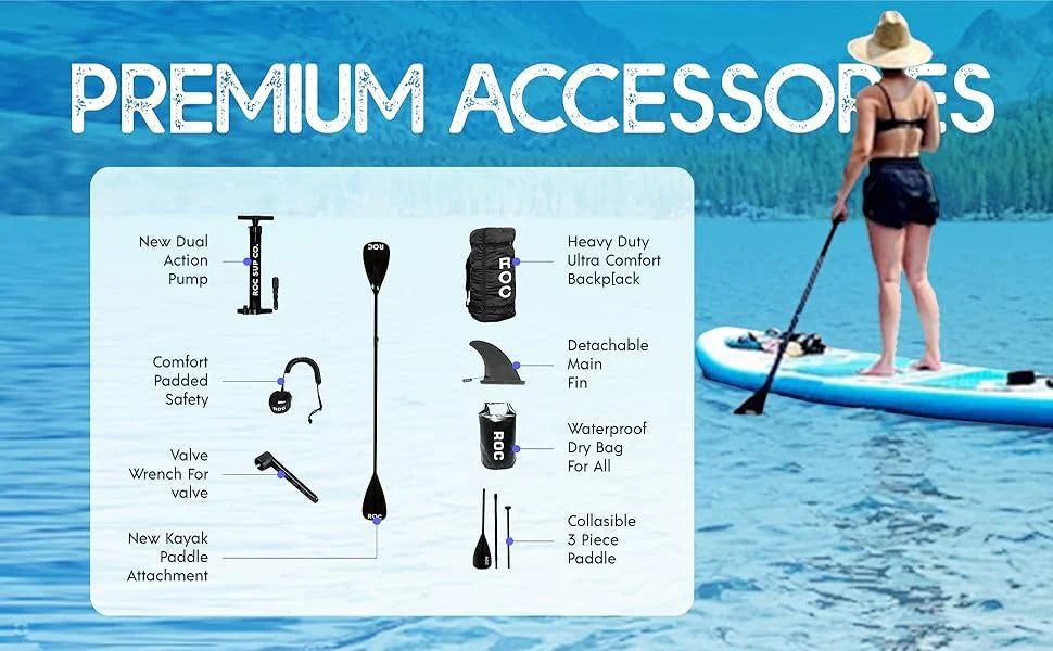 Roc Inflatable Stand Up Paddle Board 10 ft 6 in - uc-35301