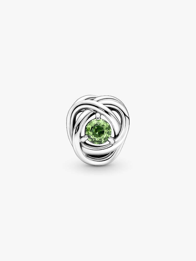 August Spring Green Eternity Circle Charm