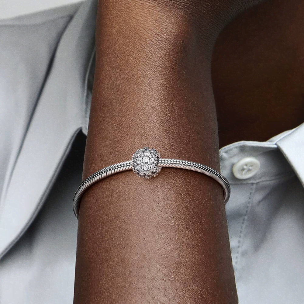 Sparkling Pavé Round Charm