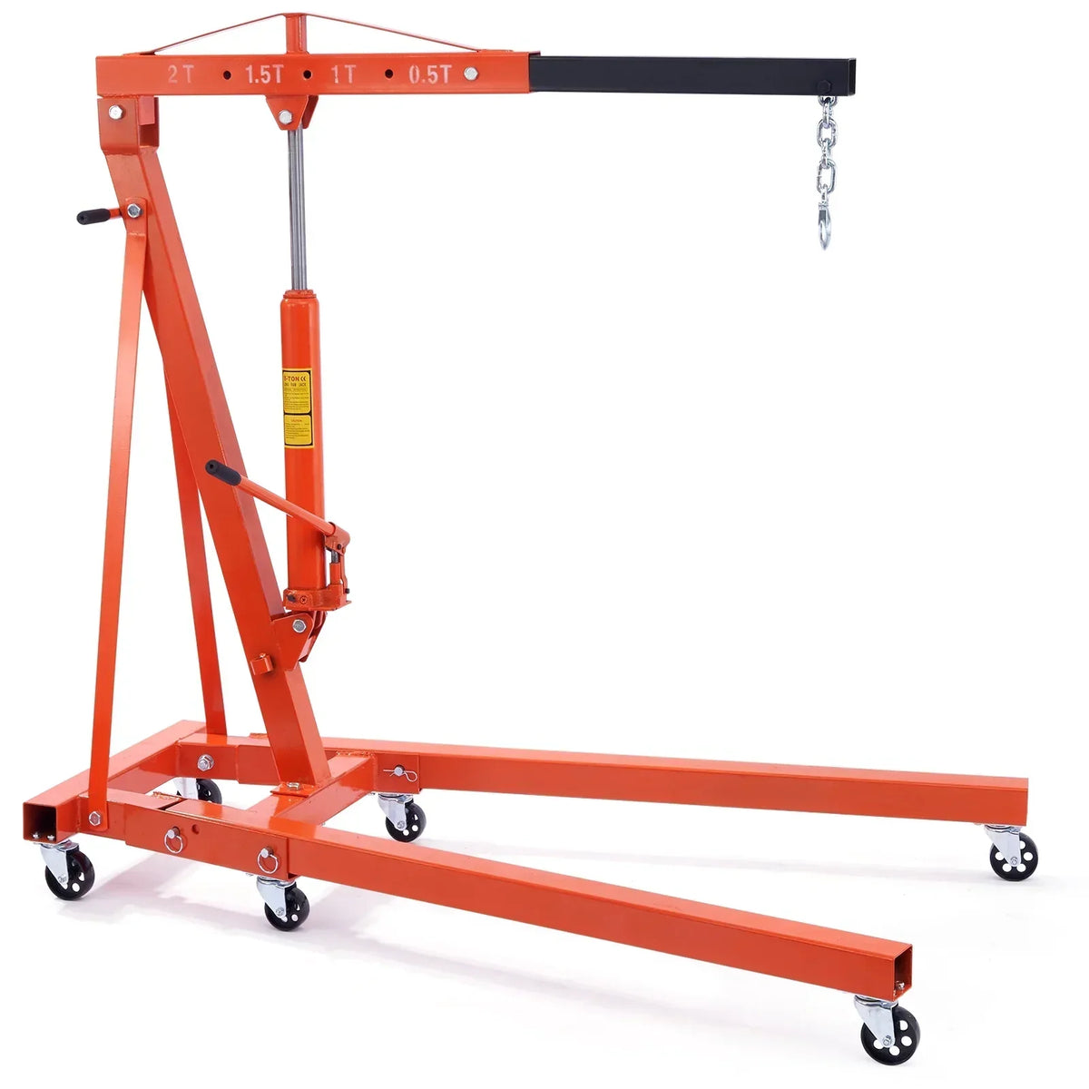 2T Folding Engine Hoist With Leveler, 4400 lbs Capacity