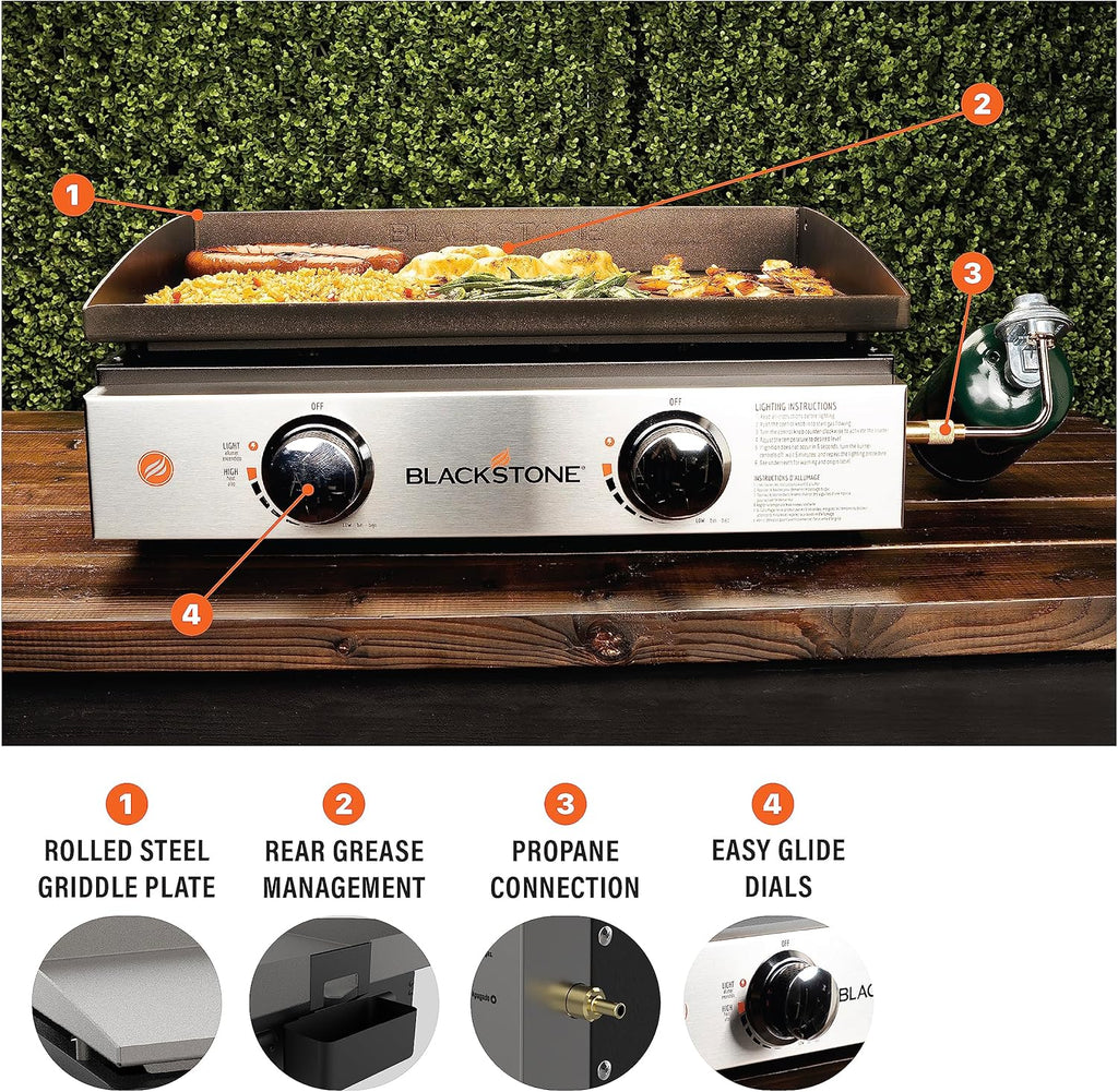 BLACKSTONE 22 inch Tabletop Griddle, Black - 1666