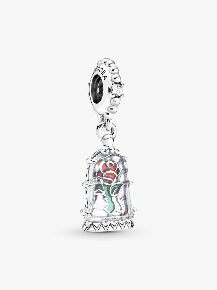 Disney Beauty and the Beast Enchanted Rose Dangle Charm