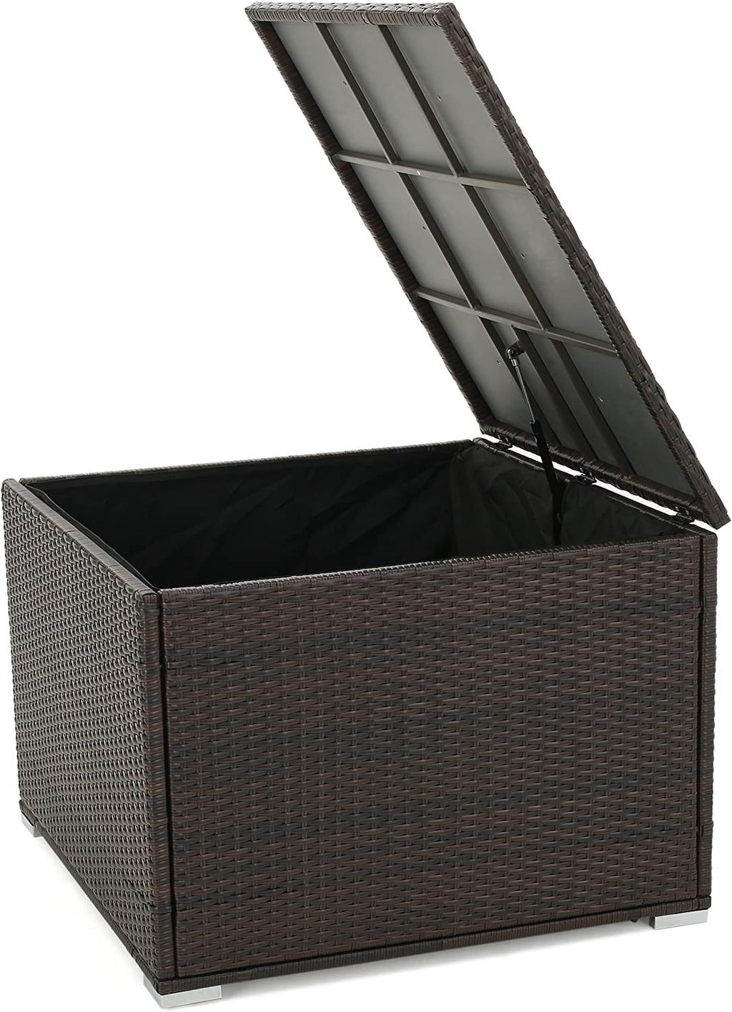 Samoa Wicker Outdoor Storage Box, Multibrown, 33.45 D x 33.45 W x 24.30 H