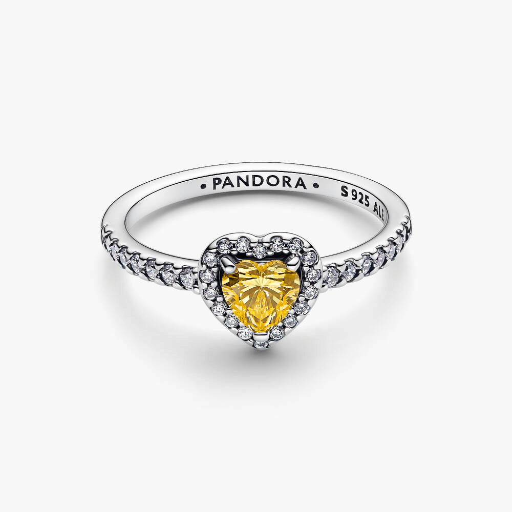 Sparkling Elevated Heart Ring