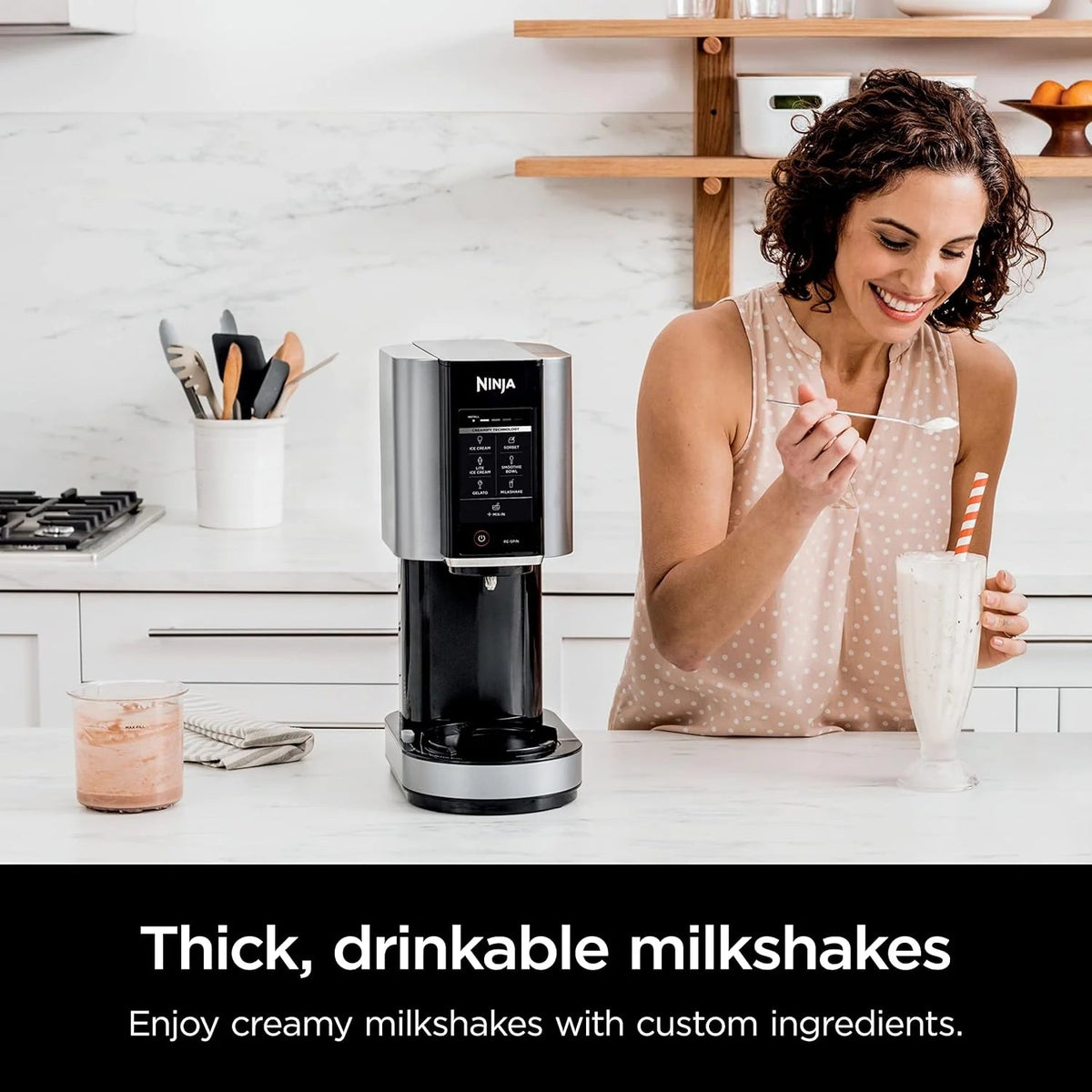 7-in-1 Ice Cream Maker With 2 Pint Containers And Lids - Silver