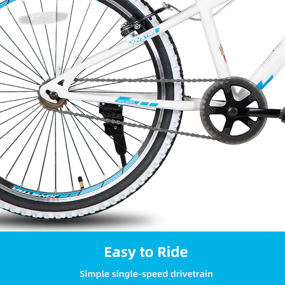 Kids' Single-Speed Mountain Bike, 20-Inch/24-Inch - White Wall Knobby Tires