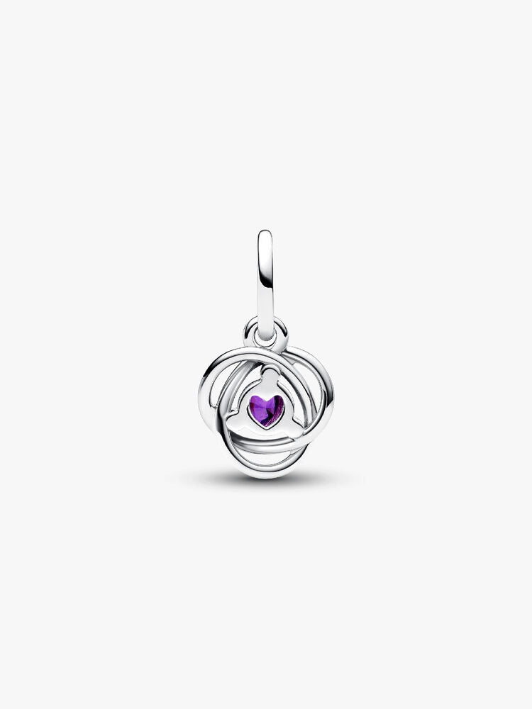 Purple Eternity Circle Dangle Charm
