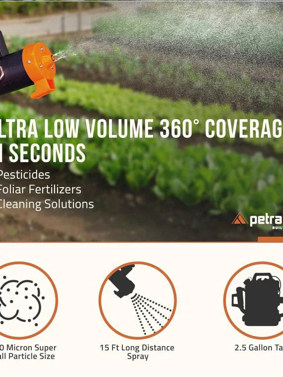 Cordless ULV Cold Fogger Backpack Sprayer, 2.6 Gallon - Battery-Powered Mosquito Fogger For Outdoor Use
