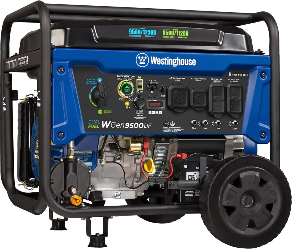 Westinghouse Dual Fuel Portable Generator, 12500 Peak Watt