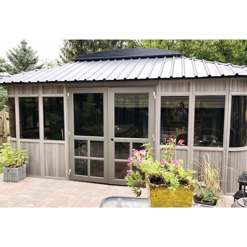 Composite PVC Patio Gazebo, 17.5-Ft. x 11.5-Ft.