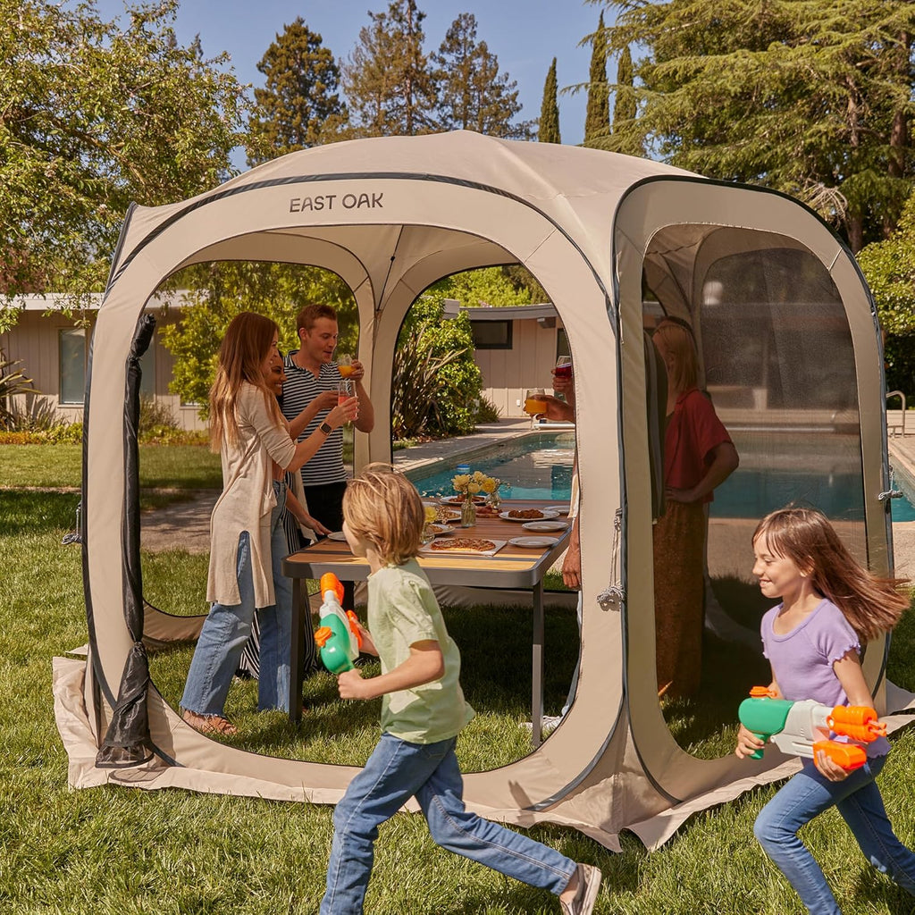 EAST OAK Pop-Up Screen House Tent 10 x 10 FT With Carry Bag