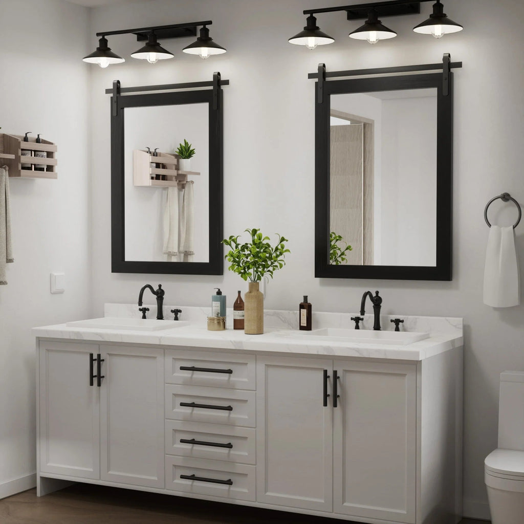 Rectangular Wall Mirror With Wood Frame, 18 x 26 in, 22 x 30 in, 24 x 36 in, or 40 x 26 in - Multiple Sizes