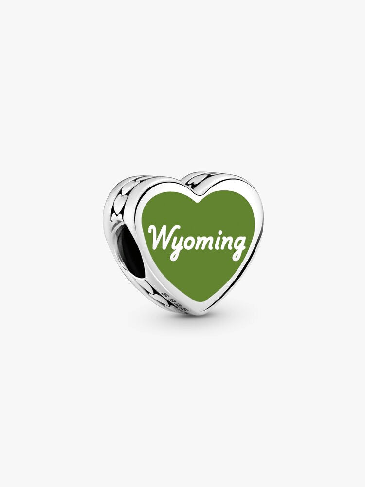 Wyoming Heart Charm