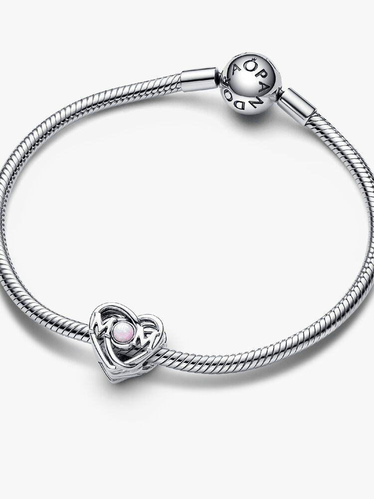 Openwork Mom & Heart Charm