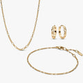 Pandora Era 14K Gold Figaro Jewelry Set