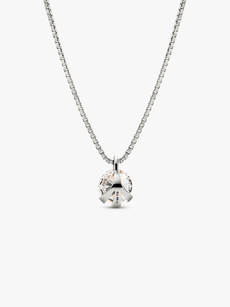 Pandora Nova 14k White Gold Lab-grown Diamond Pendant Necklace