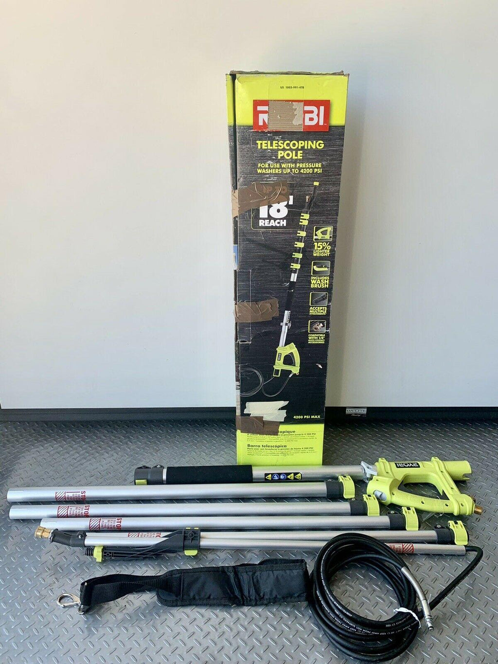 Ryobi 18 ft. Pressure Washer Extension Pole Up To 4200 PSI - RY31EP26