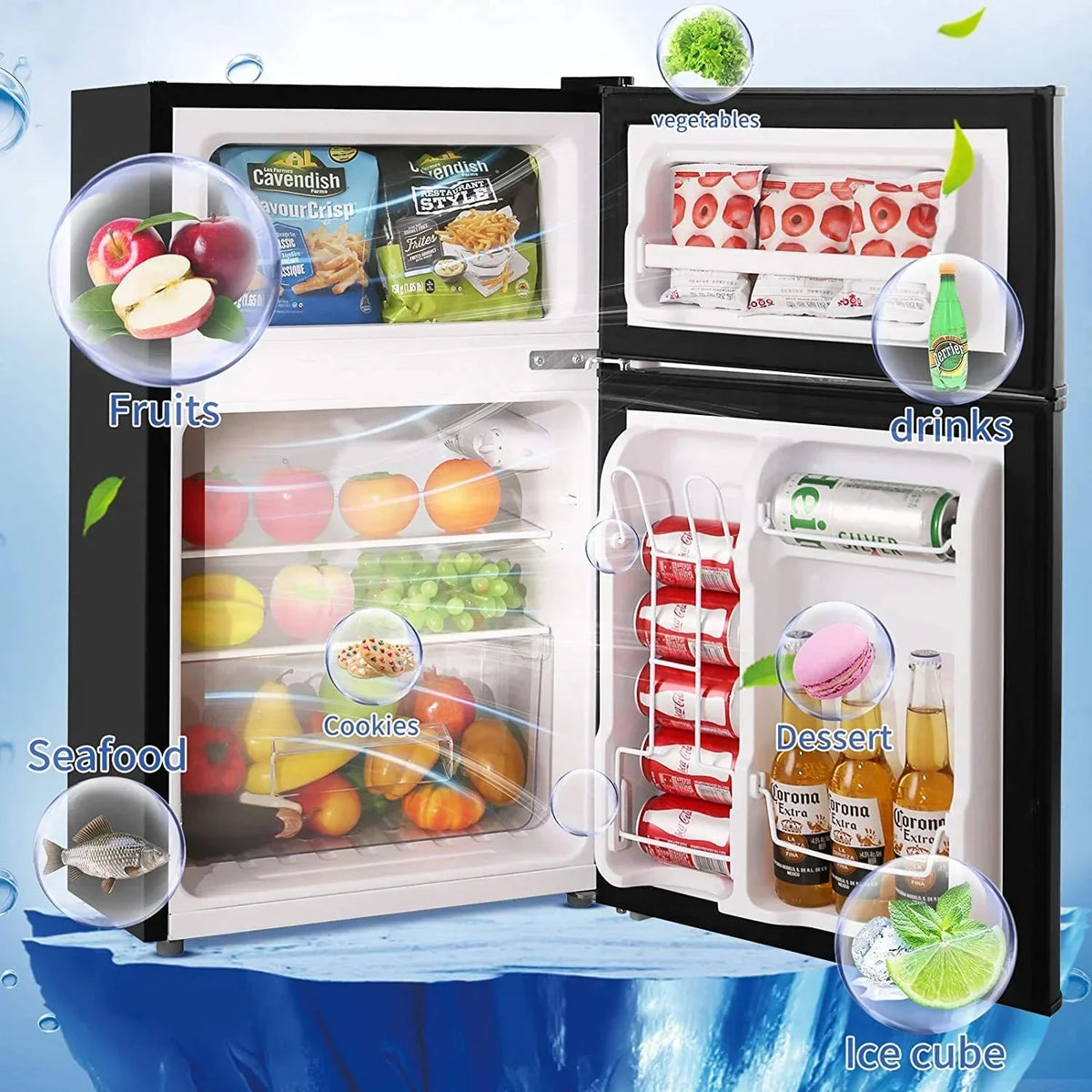 Compact Refrigerator With Freezer - F6893