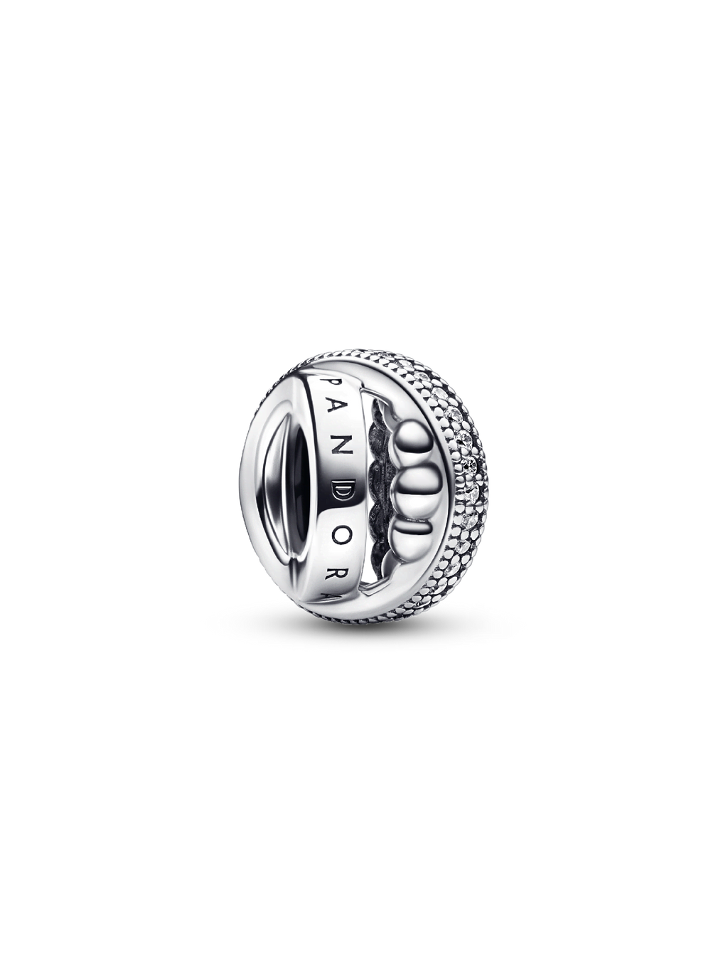 FINAL SALE - Pandora Logo, Pavé & Beads Charm