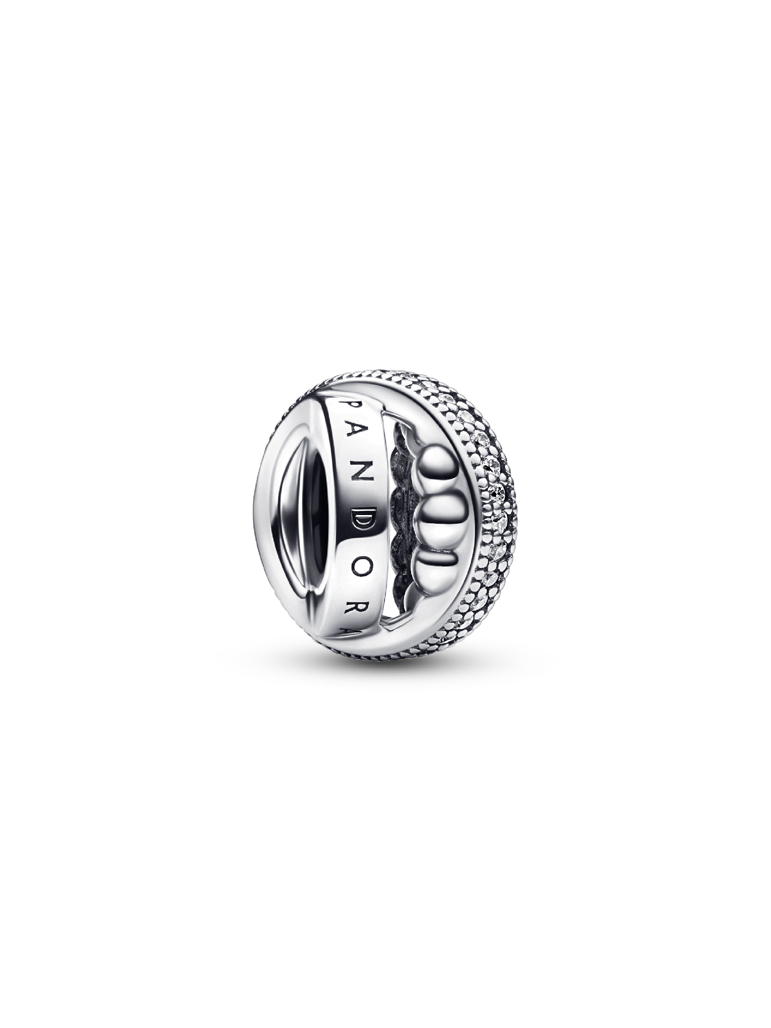 FINAL SALE - Pandora Logo, Pavé & Beads Charm