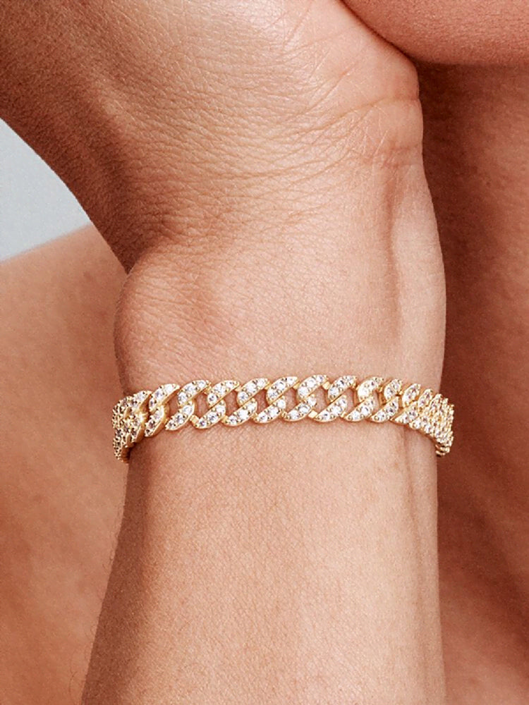 Pavé Cuban Chain Bracelet