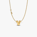 Letter V Charm Necklace