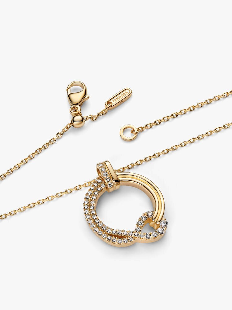 Pandora Infinite Lab-grown Diamond Pavé Circle Pendant Necklace