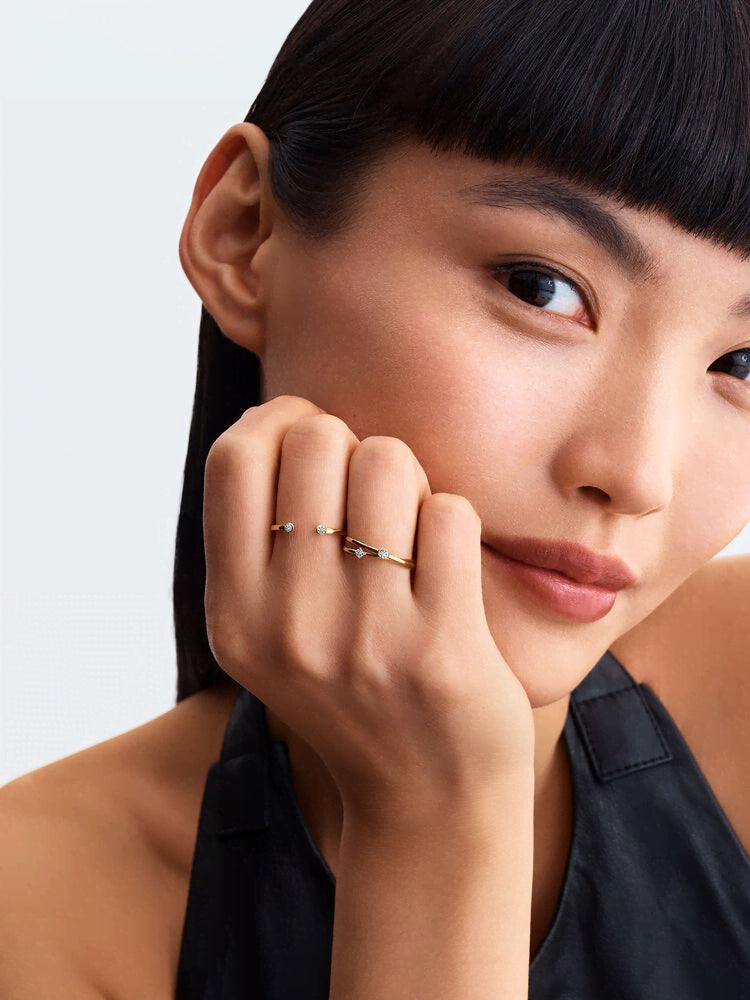 Pandora Era Bezel Lab-Grown Diamond Open Ring