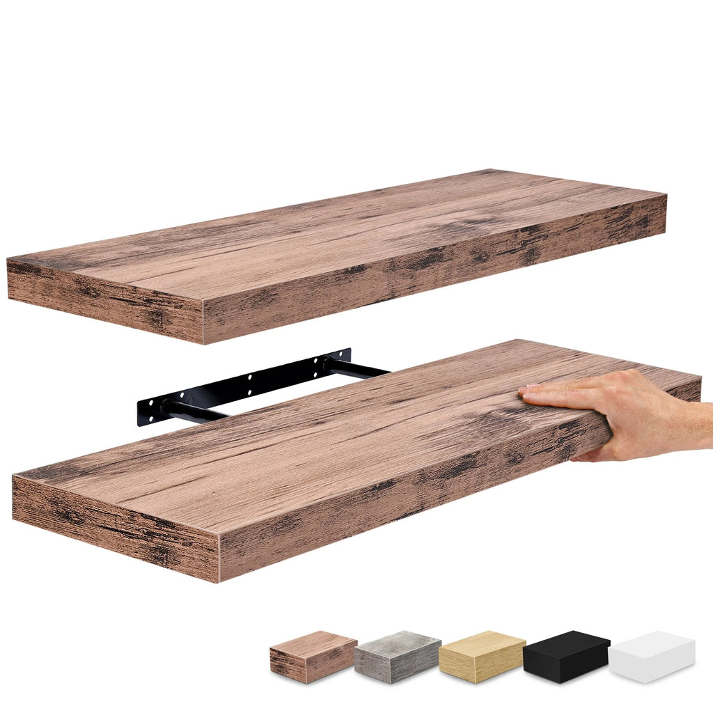 24 Inch Extra Long Floating Wall Shelf Set, 2 Count