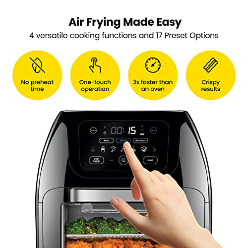 CHEFMAN Multifunctional Digital Air Fryer Rotisserie Dehydrator Convection Oven - 10-Liter