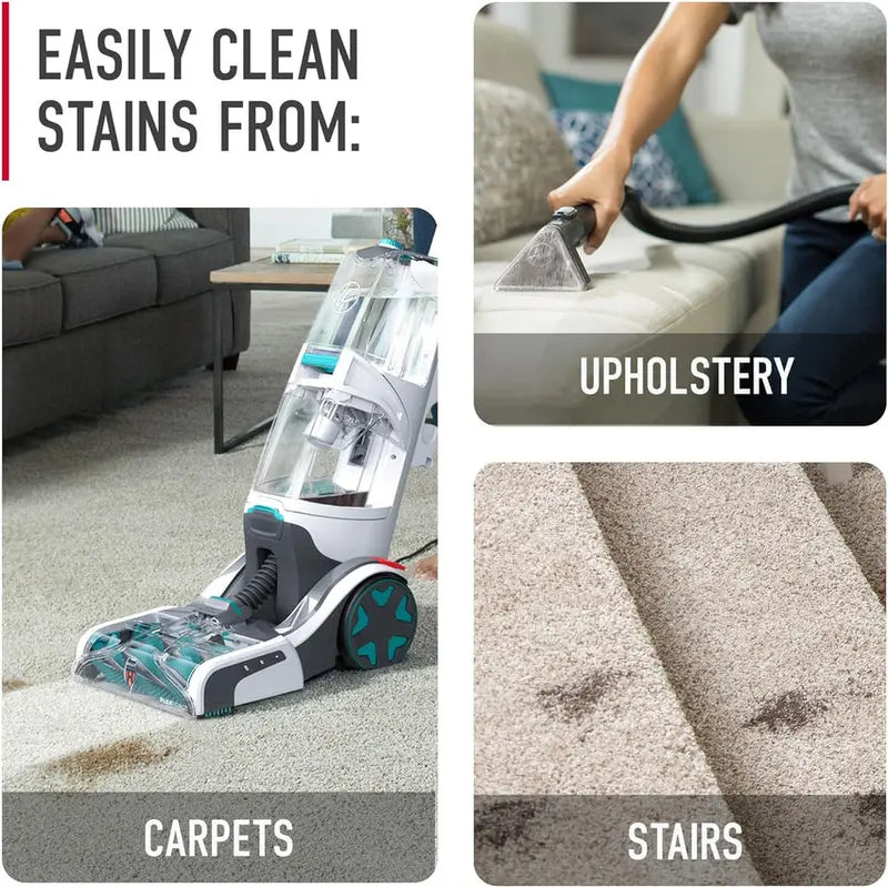 Hoover SmartWash+ Automatic Carpet Cleaner, Turquoise, 18.9 in D x 13 in W x 43.5 in H - FH52000