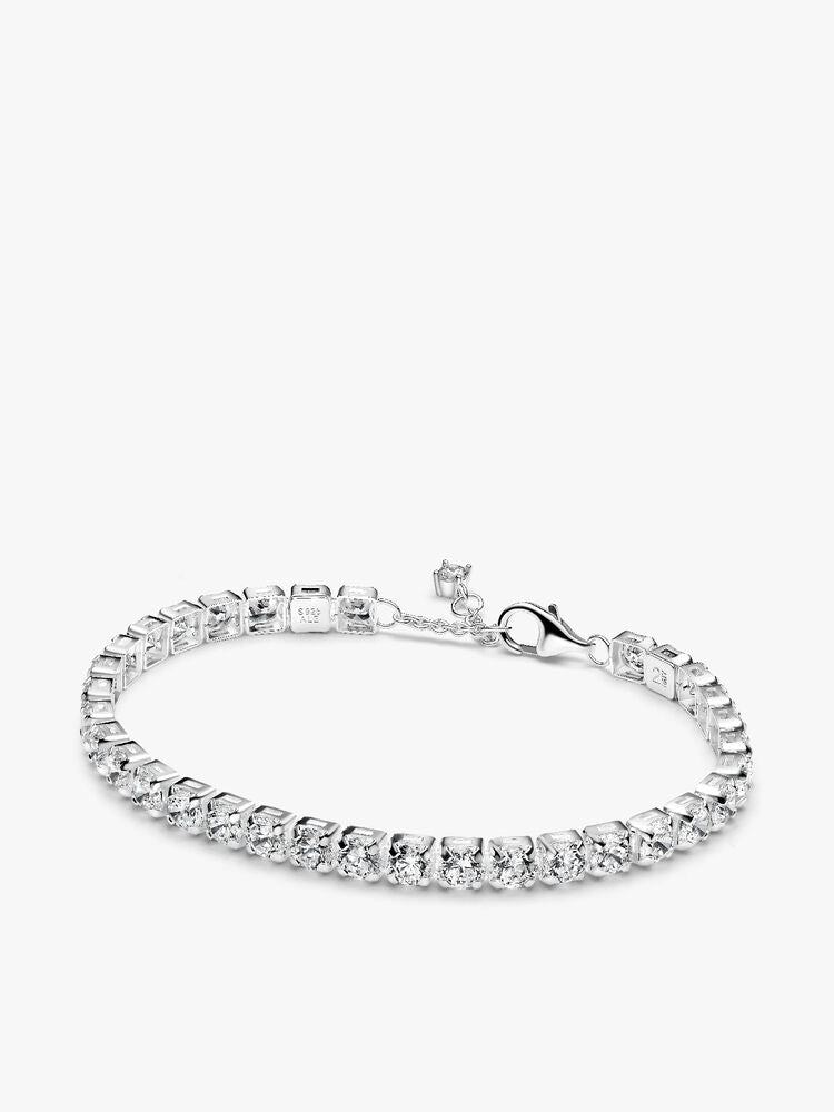 Bold Sparkling Tennis Bracelet and Earring Set