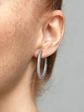 Sparkle and Hearts Hoop Earrings