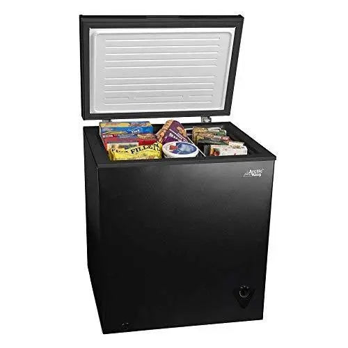 Compact 5 Cubic Foot Chest Freezer - Black