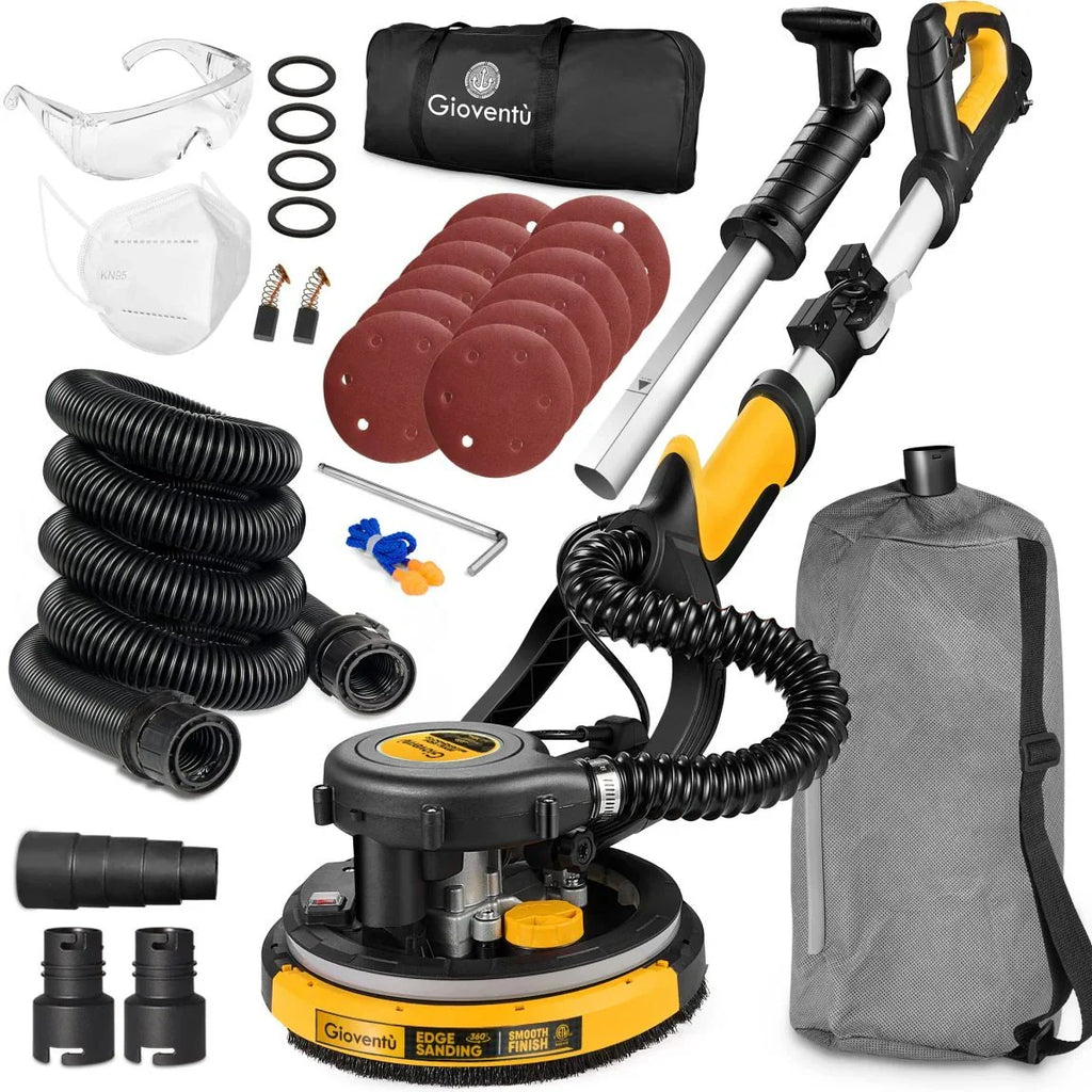 Giovent Electric Drywall Sander With Dust Extraction, 6.5-Amp, 8-2/5-Inch