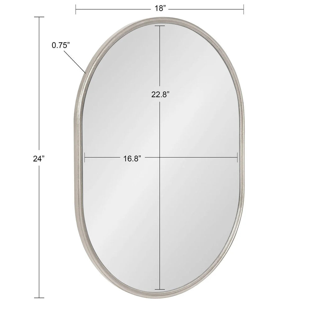 Capsule Framed Wall Mirror, 16x48, 18x24, 22x34, 24x36, Black, Bronze, Gold, Gray, Silver, Antique-Bronze