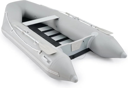 10ft Inflatable Dinghy Boat, 4-Person, 990lb Capacity, Aluminum Oars And Floor