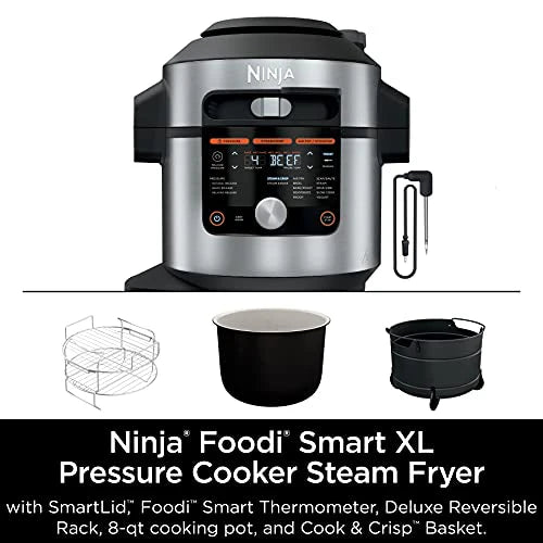 Ninja Foodi Smart XL 14-in-1 8-qt Pressure Cooker Steam Fryer With SmartLid And Thermometer - OL701